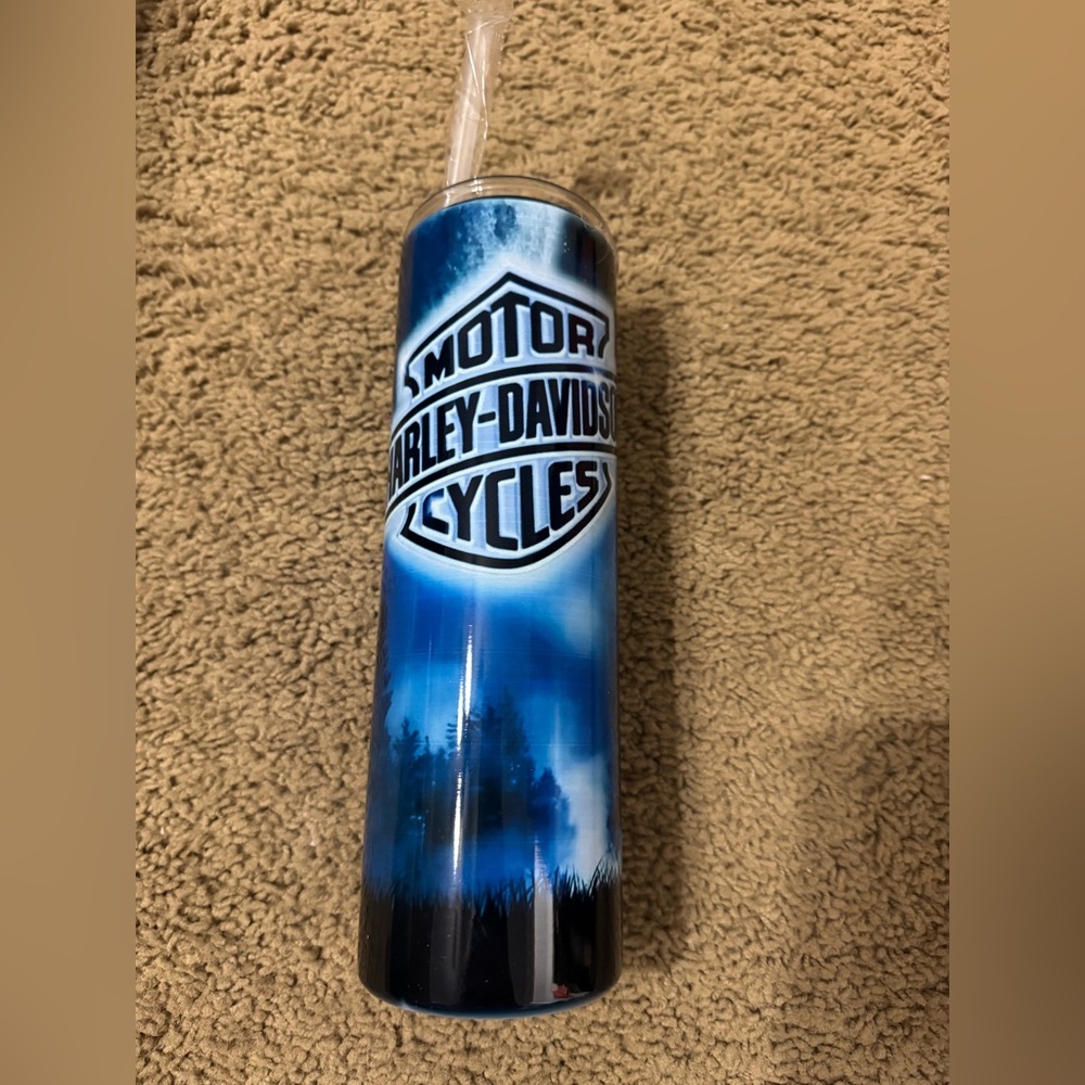 Harley-Davidson Blue and Black Travel Tumbler